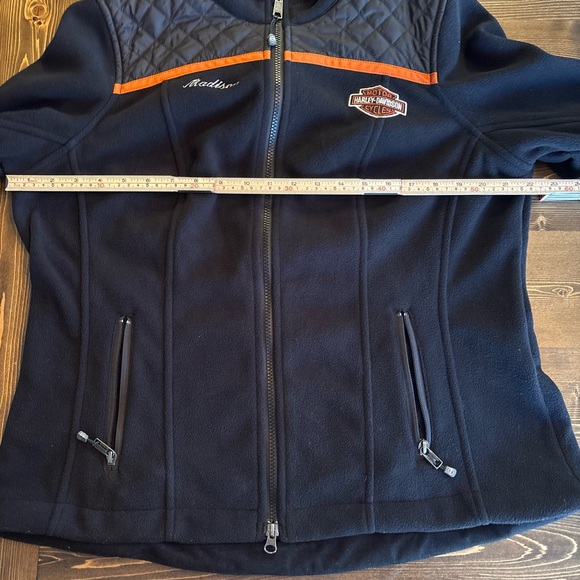 Harley-Davidson Black Zip Up Fleece Jacket - Picture 6 of 12